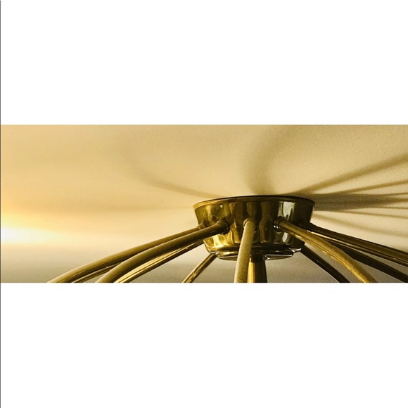 Lightolier Claremont Sunburst Chandelier MCM - Picture 5 of 9